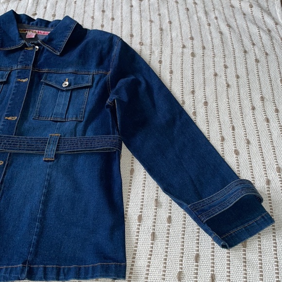 MeandYou Denim Belted Chore Jacket - Picture 5 of 6
